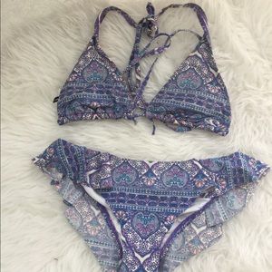 O’Neill lavender pattern bikini set